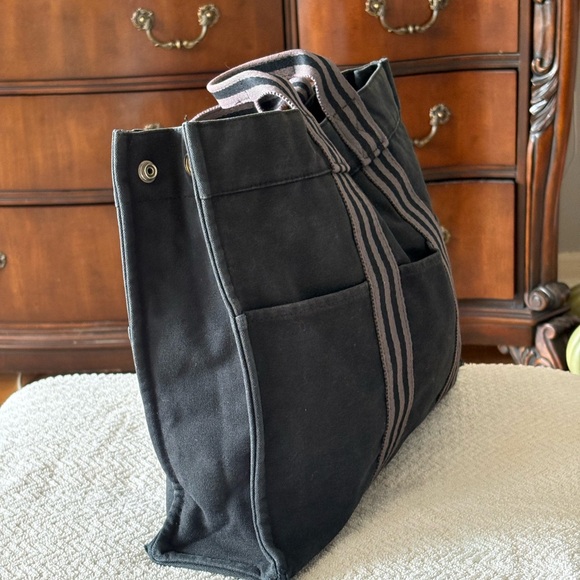 Hermes Fourre-tout Canvas black and greyTote Bag - Picture 16 of 16